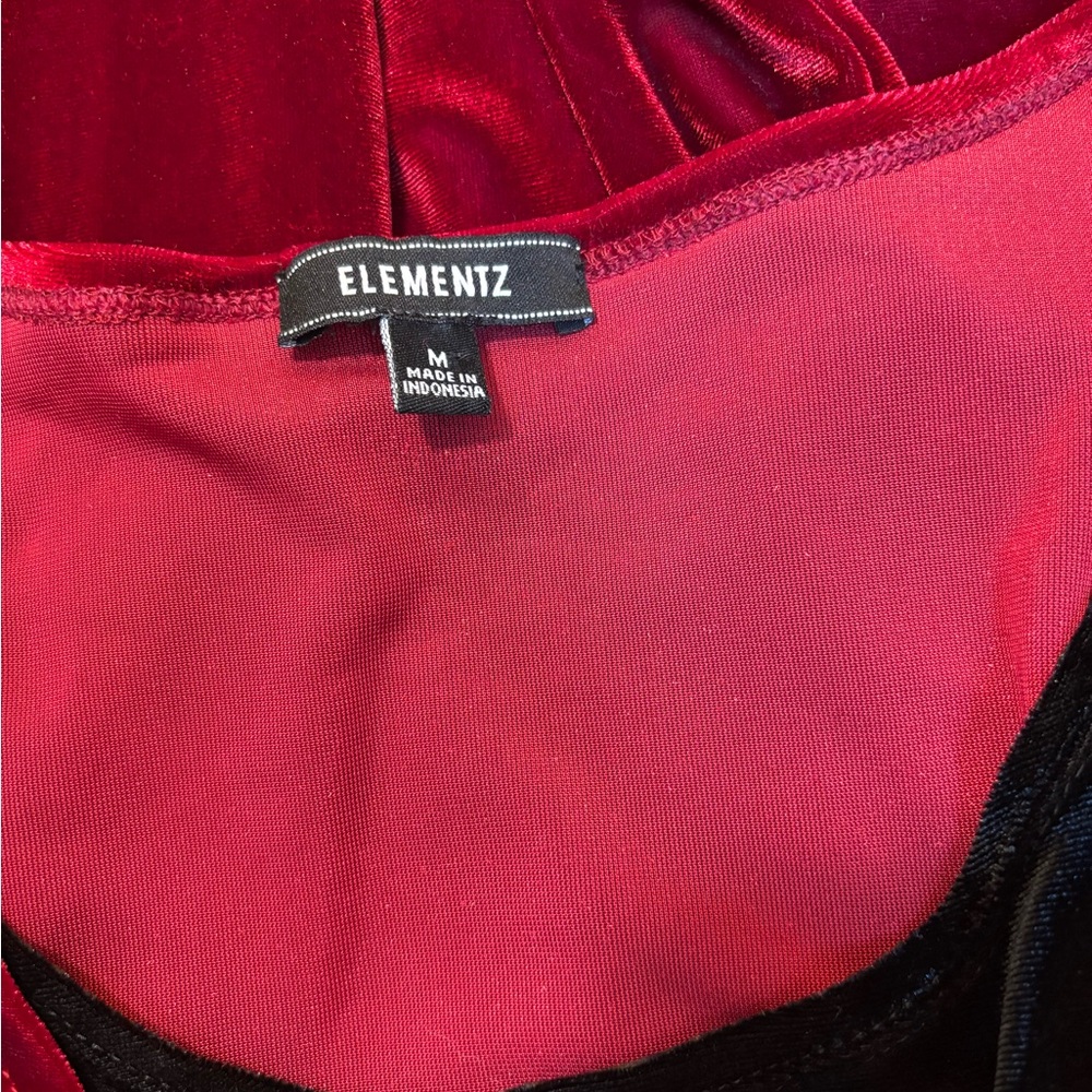 ✨Vintage Y2K Whimsigoth Cranberry Velvet Medallion Blouse✨ - Picture 7 of 8